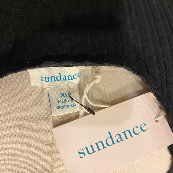 NWT Sundance Essential Rib-Knit Tank Top Tunic Length Scallop Edges Black XL - Picture 7 of 9